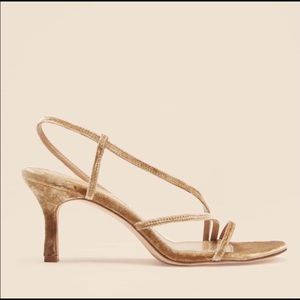 Reformation Velvet Heeled Sandals